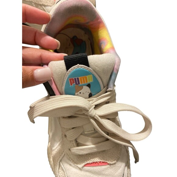 Puma RsX Cam X Squish Lace Up Woman Beige, White Sneakers Casual Size 8.5 - Picture 5 of 8